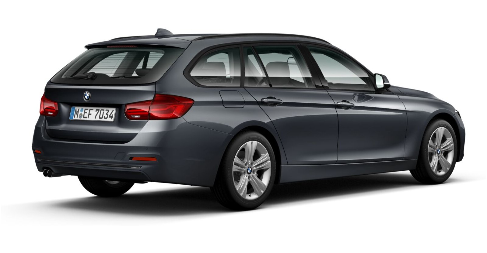 BMW BMW 3er in Grau von hinten
