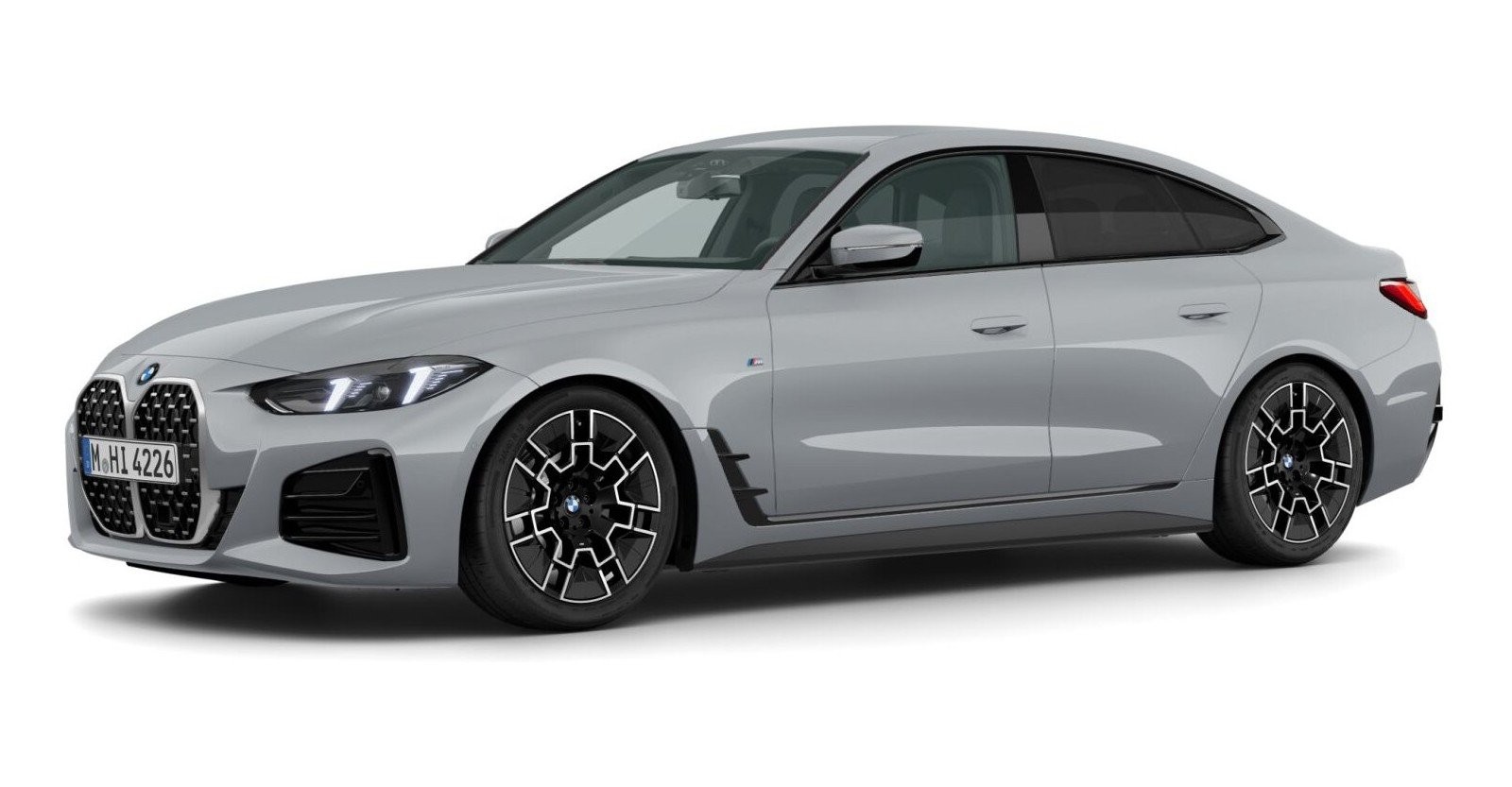 BMW 420d Gran Coupe in Grau von vorne