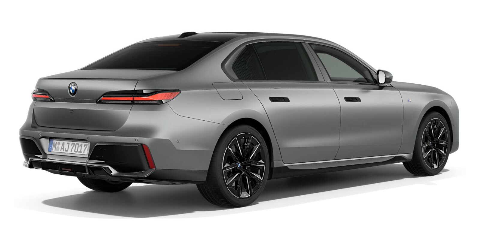 BMW BMW 7er in Grau von hinten
