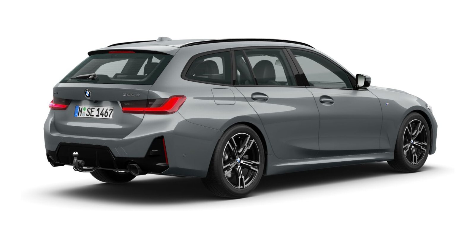 BMW BMW 3er in Grau von hinten BMW BMW 3er in Grau von hinten