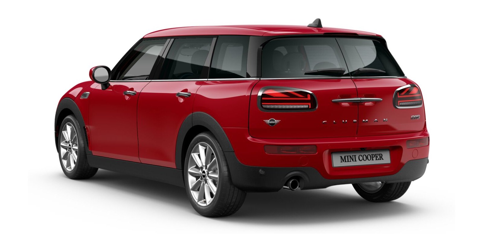 MINI MINI Clubman in Rot von hinten MINI MINI Clubman in Rot von hinten