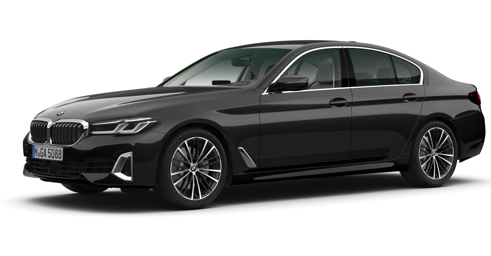 BMW BMW 5er in Schwarz von vorne BMW BMW 5er in Schwarz von vorne