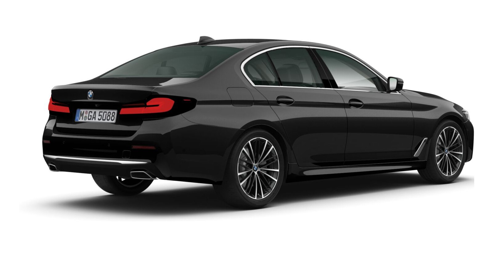 BMW BMW 5er in Schwarz von hinten BMW BMW 5er in Schwarz von hinten