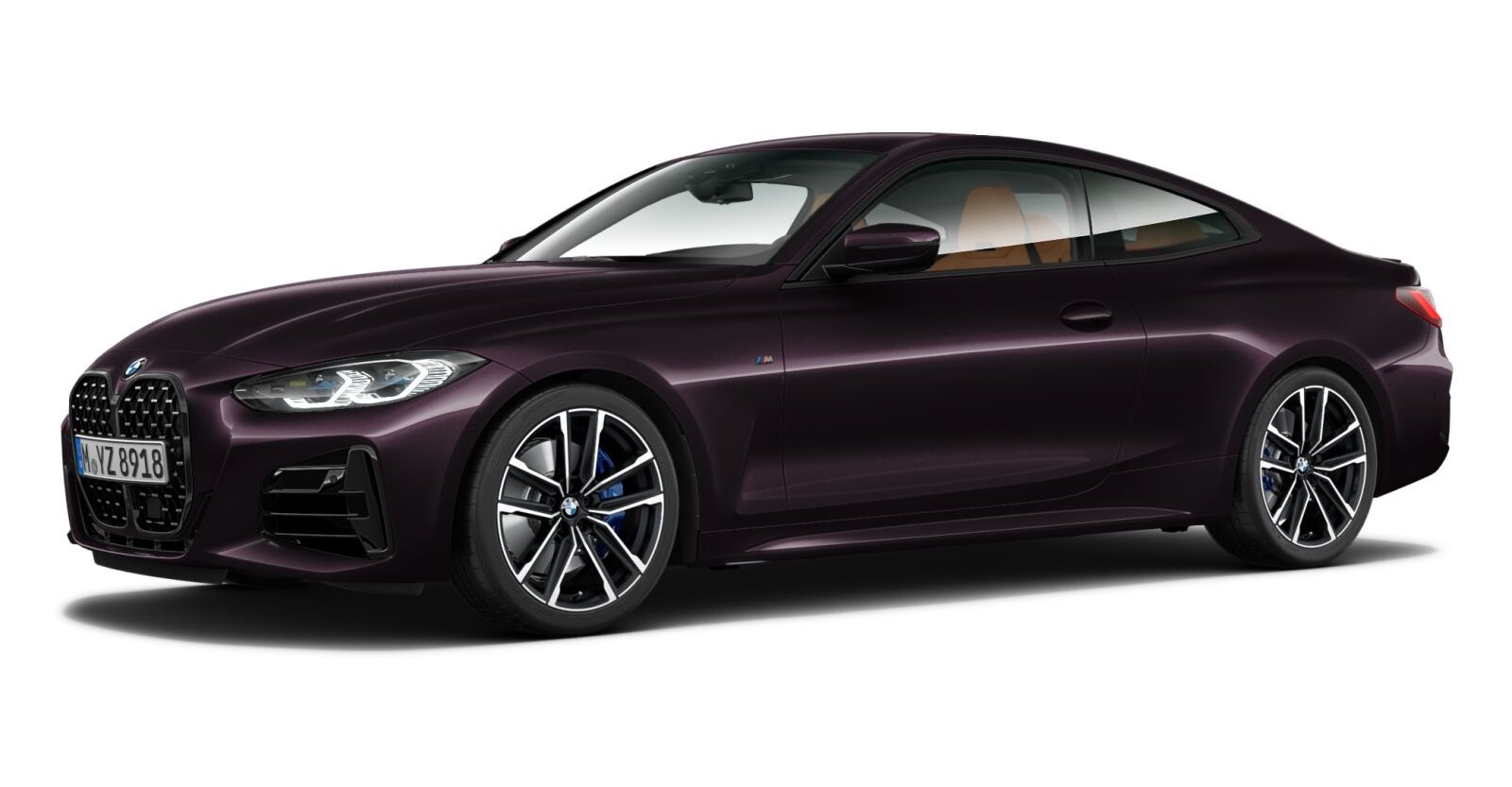 BMW M440d xDrive Coupé in Lila von vorne BMW M440d xDrive Coupé in Lila von vorne