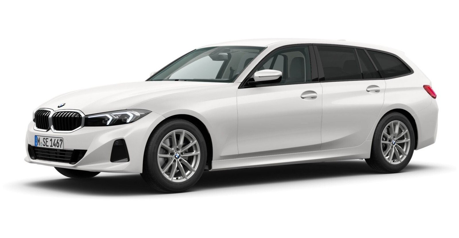 BMW BMW 3er in Weiß von vorne BMW BMW 3er in Weiß von vorne