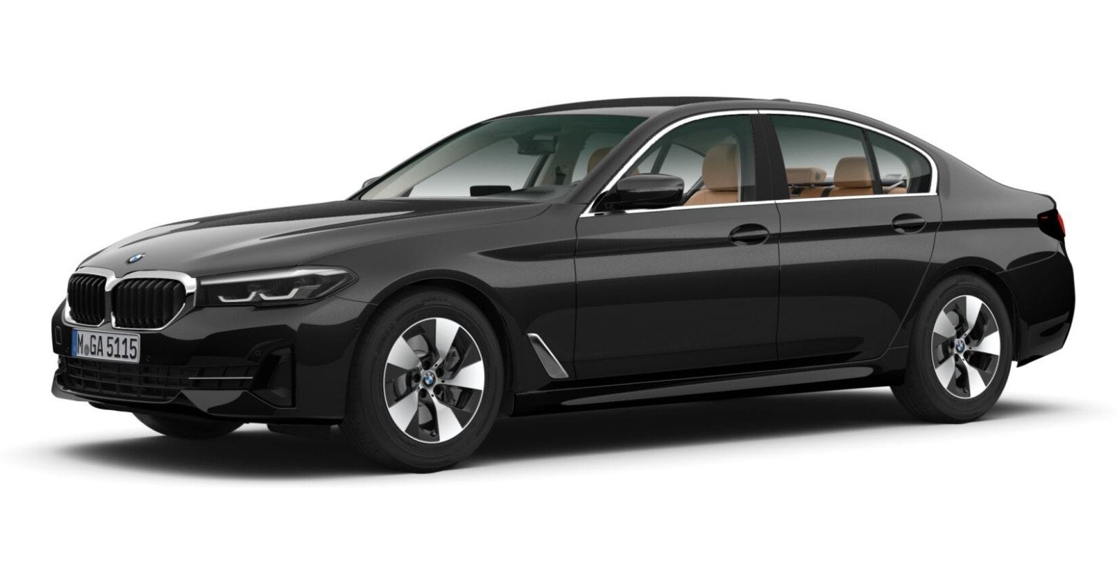 BMW BMW 5er in Schwarz von vorne BMW BMW 5er in Schwarz von vorne