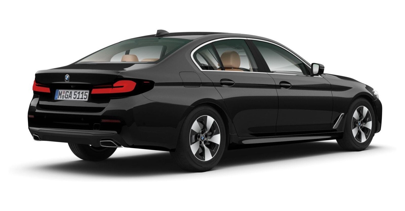 BMW BMW 5er in Schwarz von hinten BMW BMW 5er in Schwarz von hinten