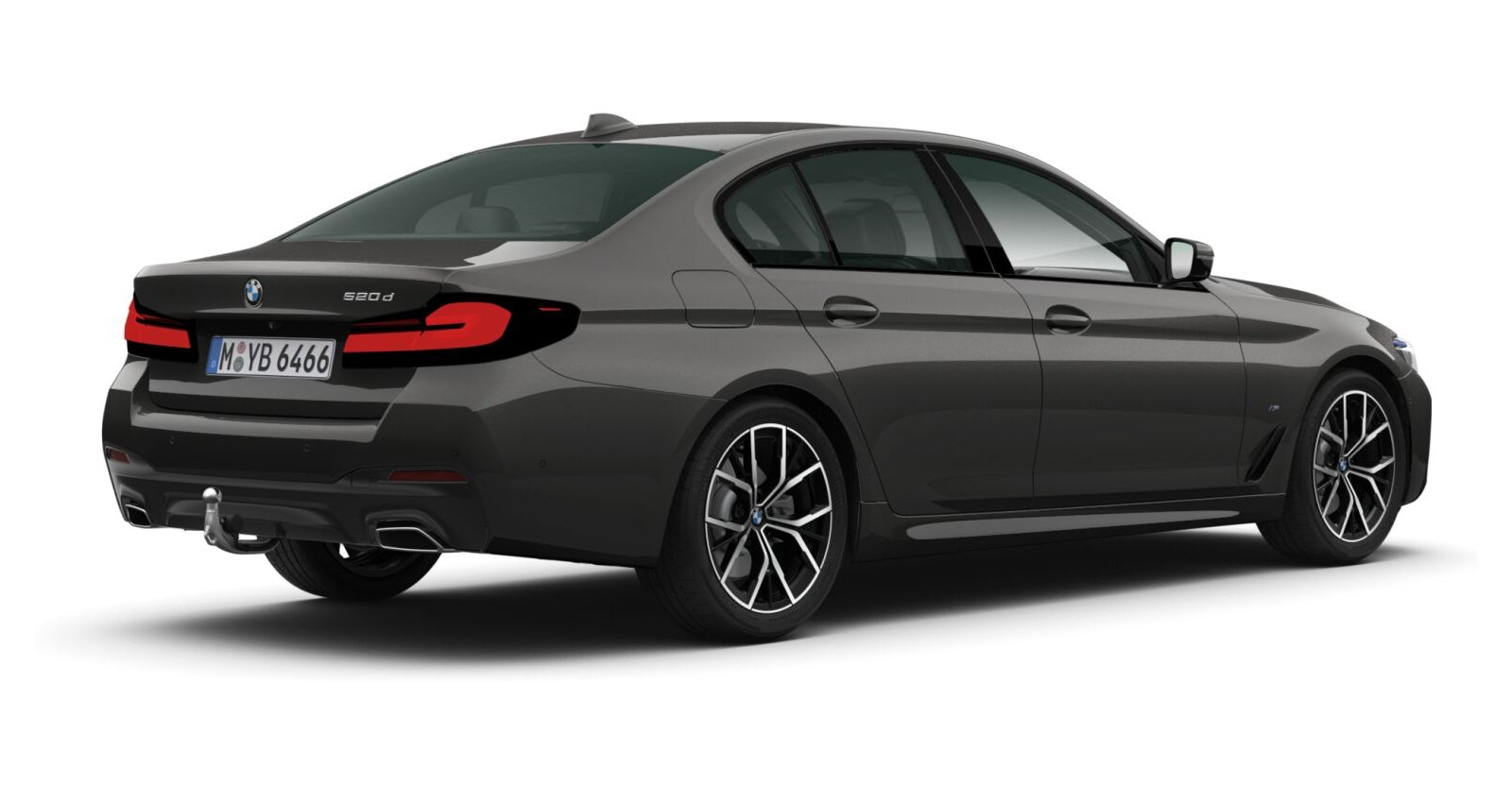 BMW BMW 5er in Grau von hinten