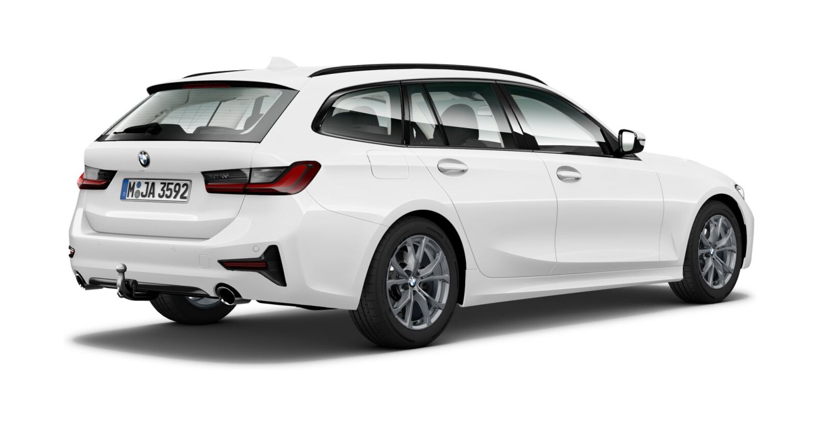 BMW BMW 3er in Weiß von hinten BMW BMW 3er in Weiß von hinten