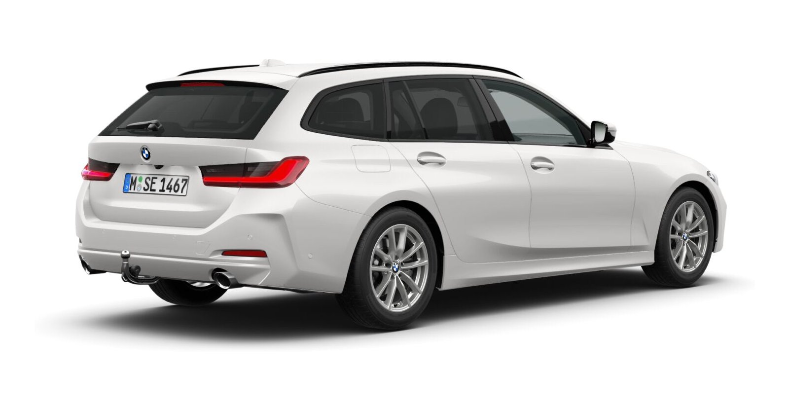 BMW BMW 3er in Weiß von hinten BMW BMW 3er in Weiß von hinten