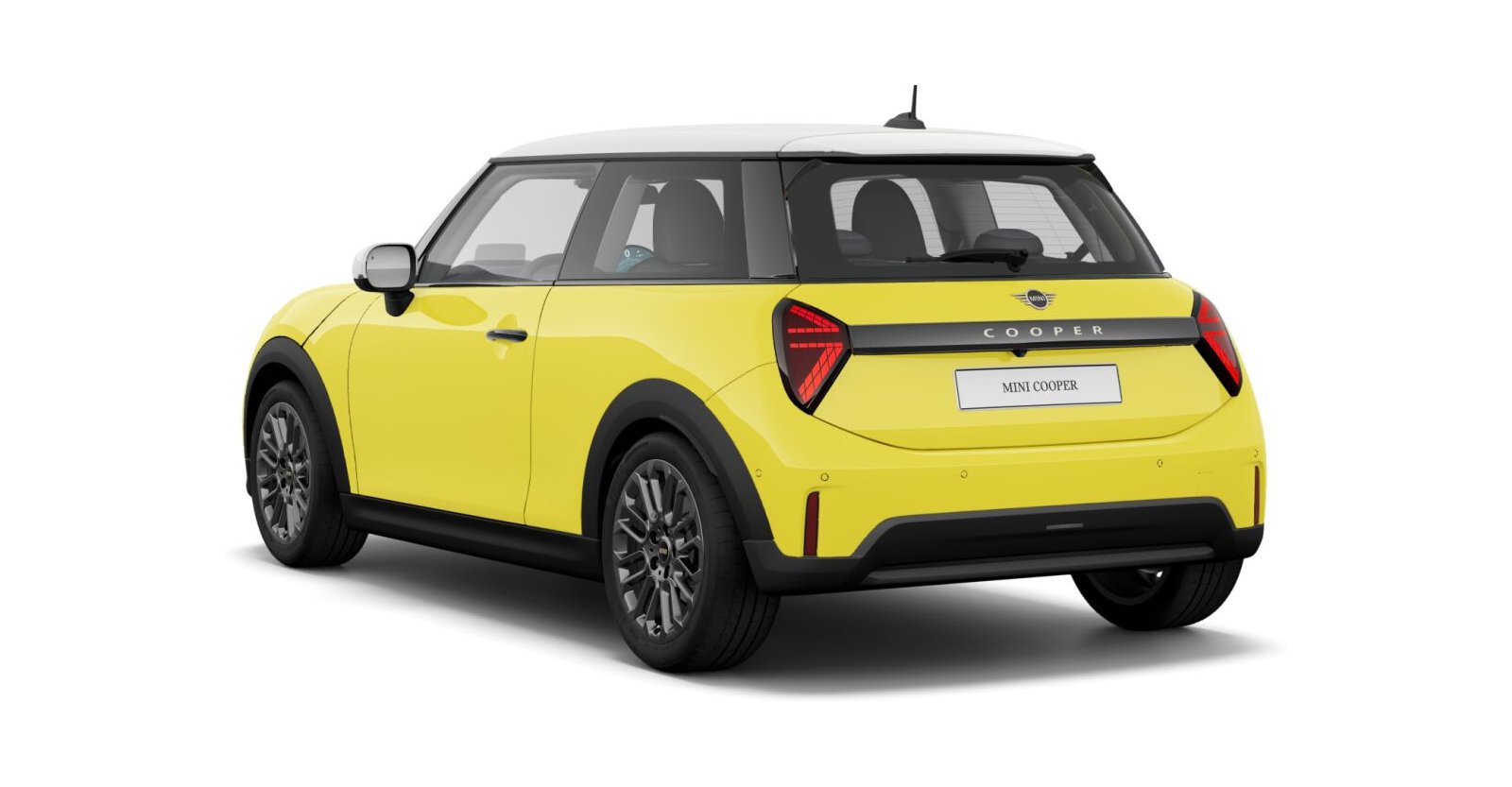 MINI MINI 3-Türer in Gelb von hinten MINI MINI 3-Türer in Gelb von hinten