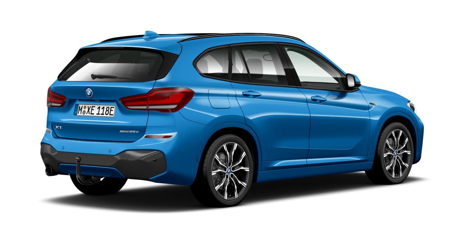 BMW BMW X in Blau von hinten