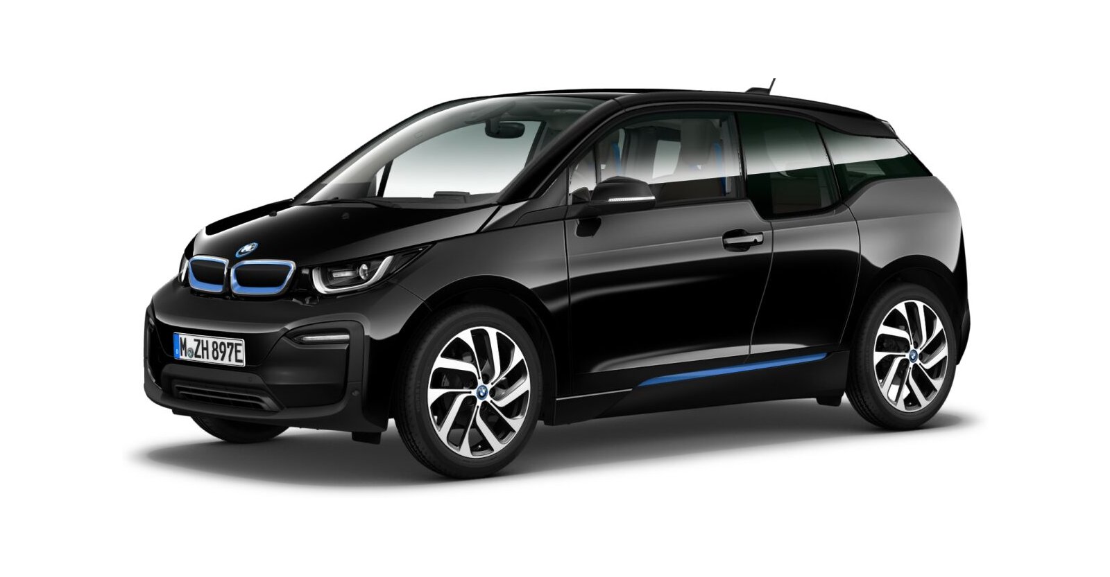 BMW BMW I in Schwarz von vorne BMW BMW I in Schwarz von vorne