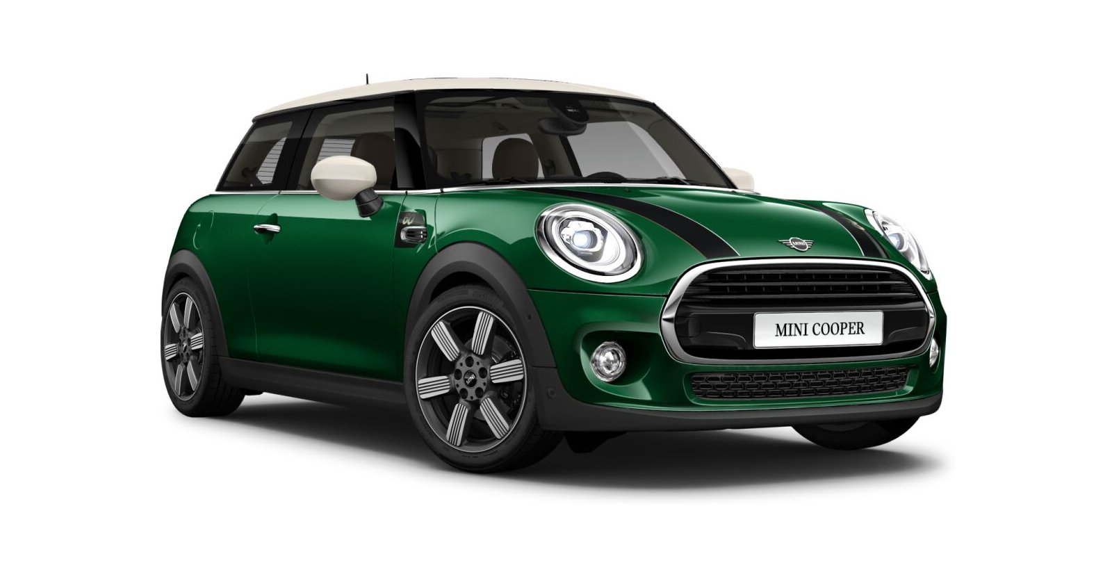 MINI MINI 3-Türer in Grün von vorne MINI MINI 3-Türer in Grün von vorne