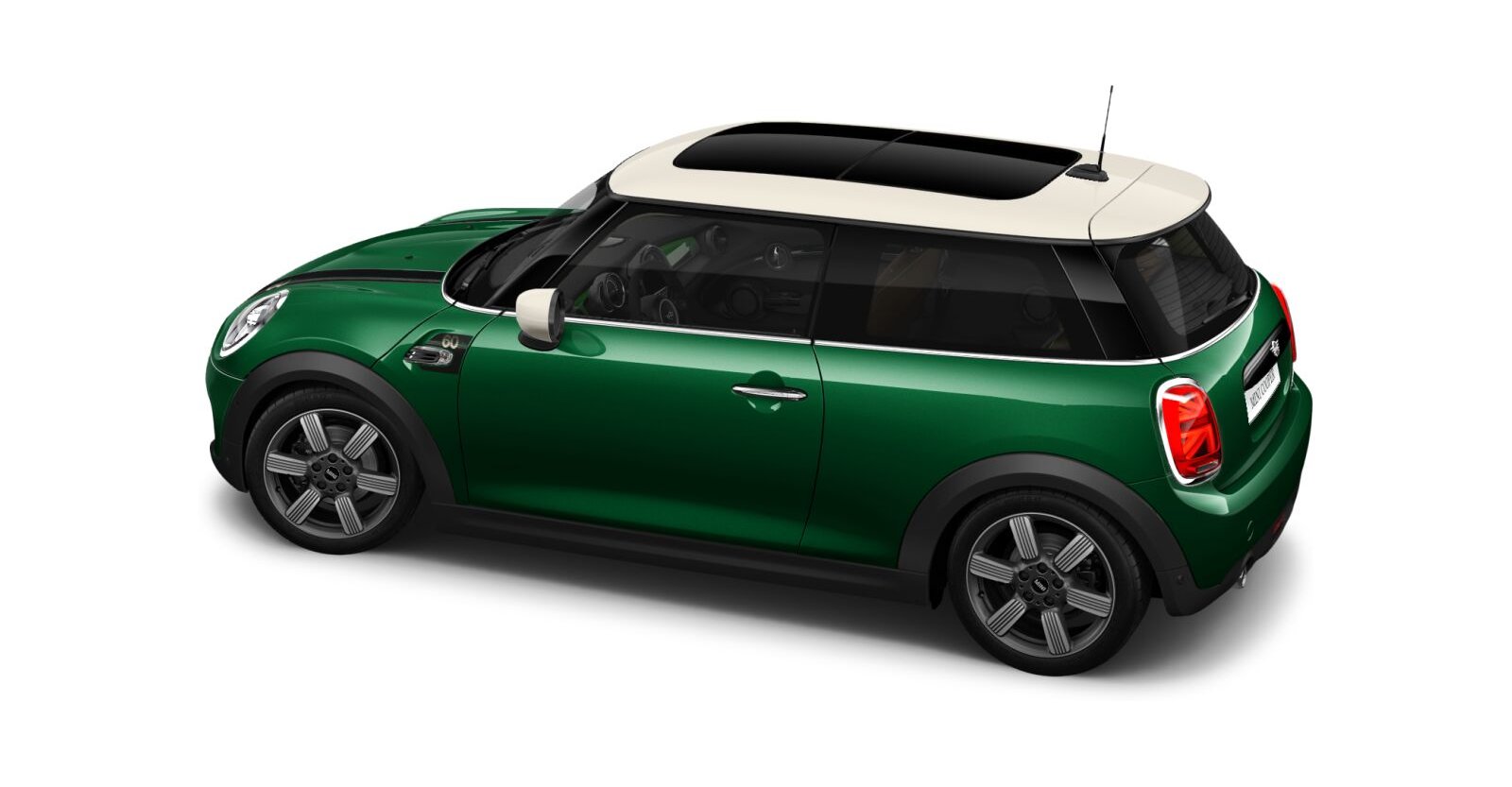 MINI MINI 3-Türer in Grün von hinten MINI MINI 3-Türer in Grün von hinten