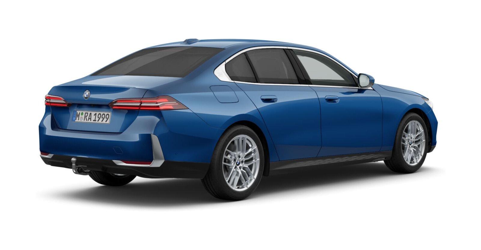 BMW BMW 5er in Blau von hinten