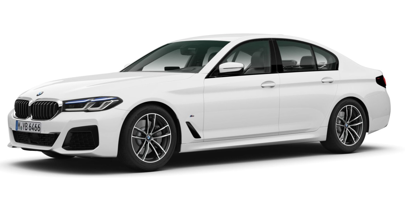 BMW BMW 5er in Weiß von vorne
