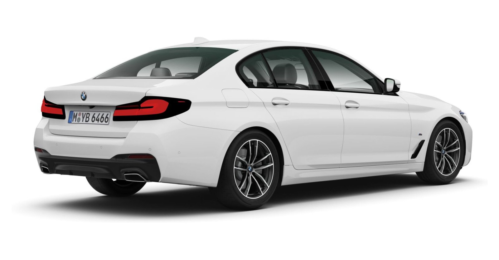 BMW BMW 5er in Weiß von hinten