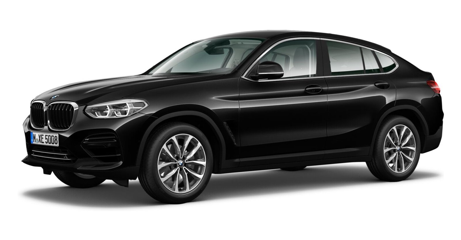 BMW X4 xDrive20i in Schwarz von vorne BMW X4 xDrive20i in Schwarz von vorne