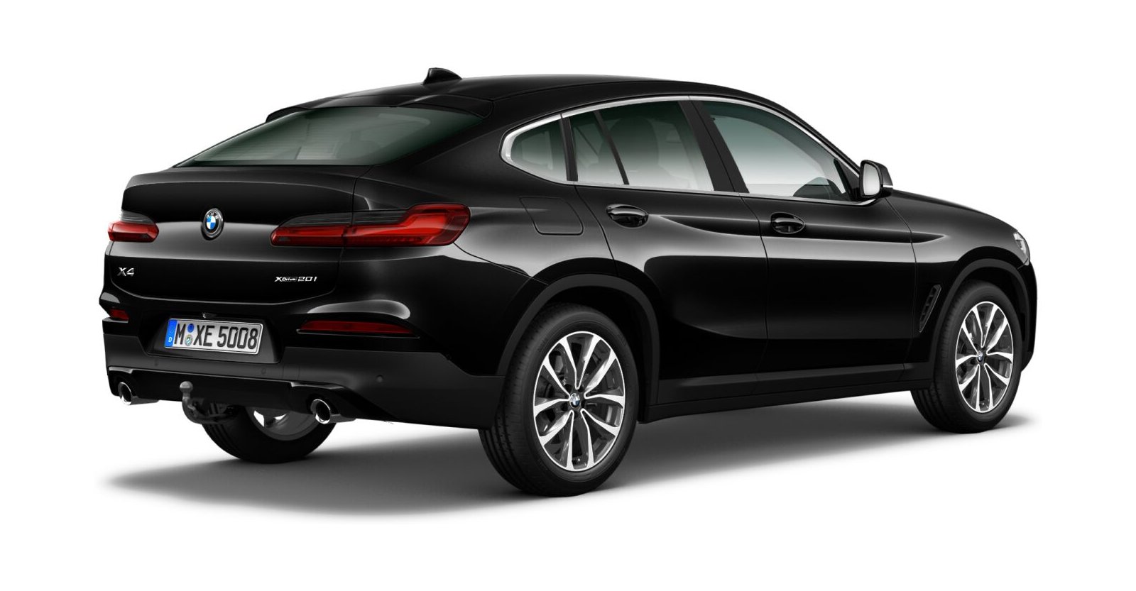 BMW BMW X in Schwarz von hinten