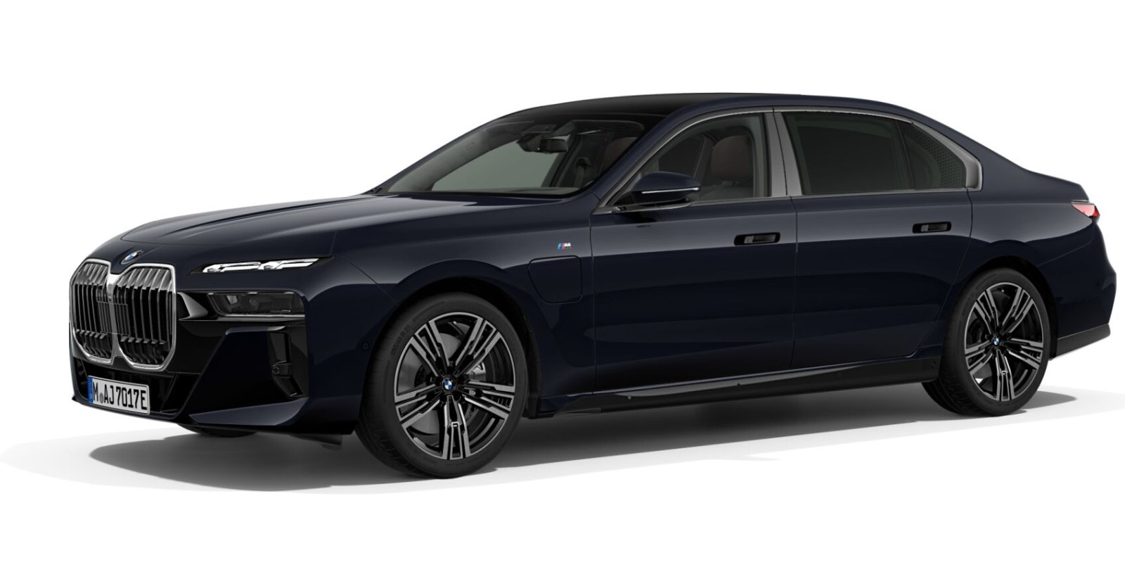 BMW BMW 7er in Schwarz von vorne