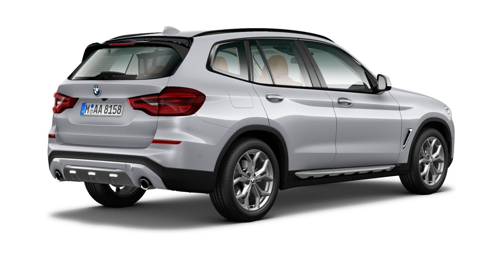 BMW BMW X in Silber von hinten BMW BMW X in Silber von hinten