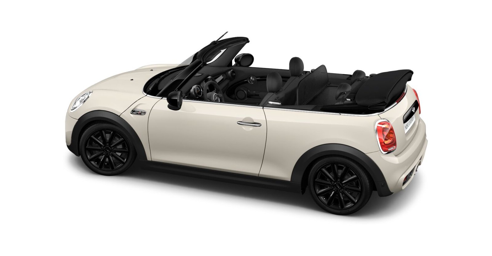 MINI MINI Cabrio in Weiß von hinten