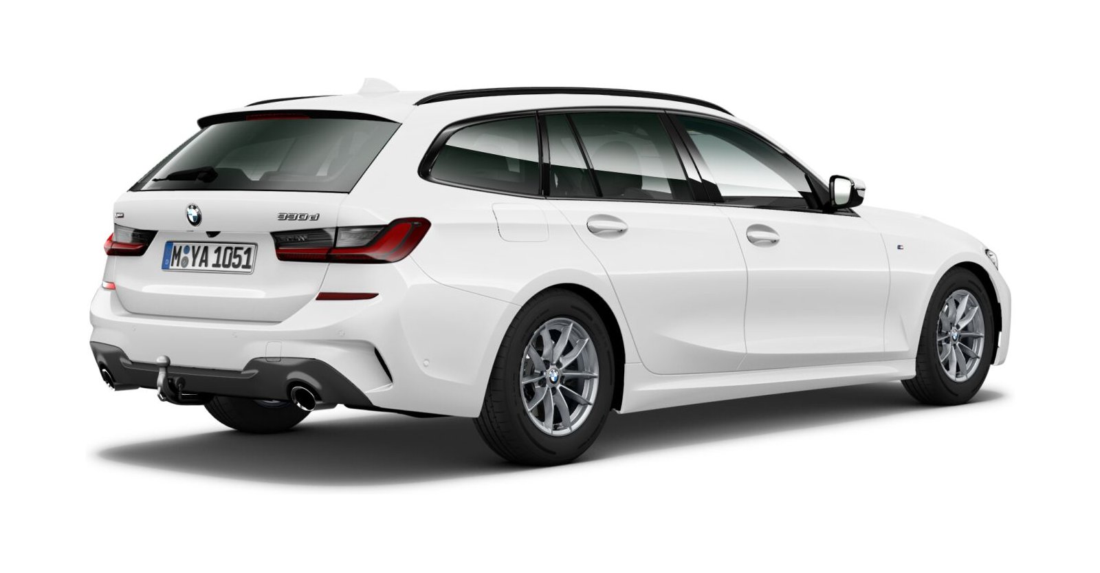 BMW BMW 3er in Weiß von hinten BMW BMW 3er in Weiß von hinten