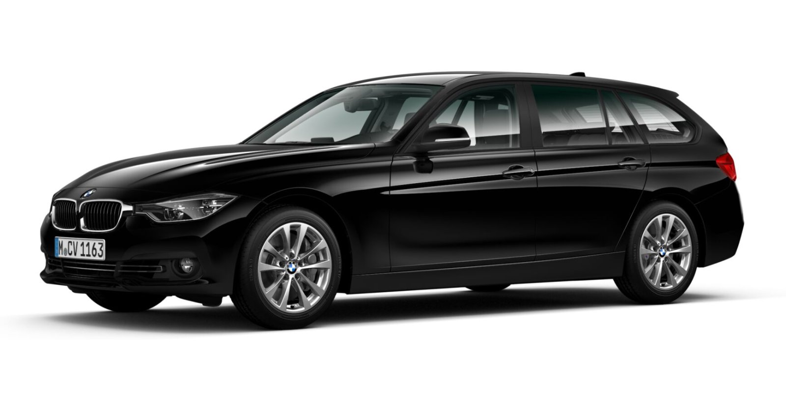 BMW 335d xDrive Touring in Schwarz von vorne