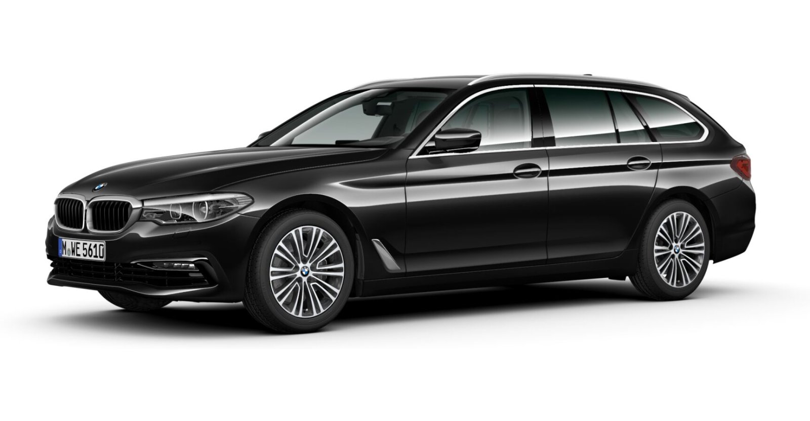 BMW BMW 5er in Schwarz von vorne BMW BMW 5er in Schwarz von vorne
