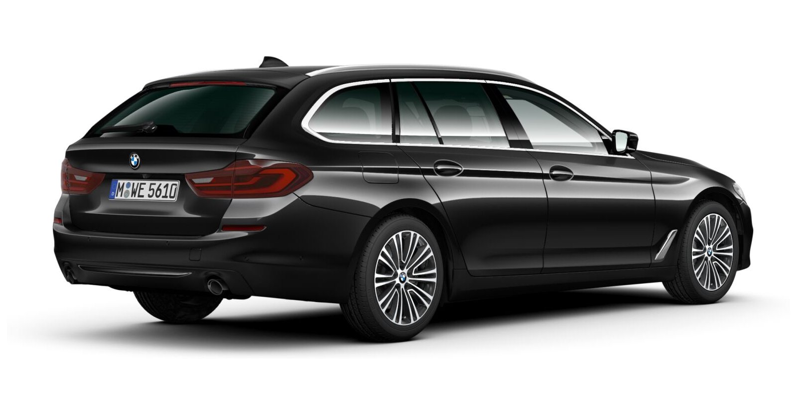 BMW BMW 5er in Schwarz von hinten BMW BMW 5er in Schwarz von hinten