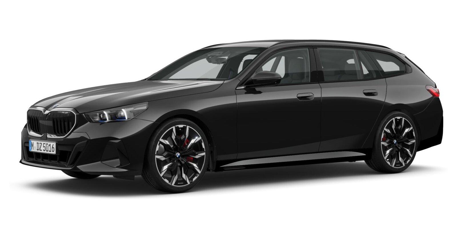 BMW 540d xDrive Touring in Schwarz von vorne BMW 540d xDrive Touring in Schwarz von vorne