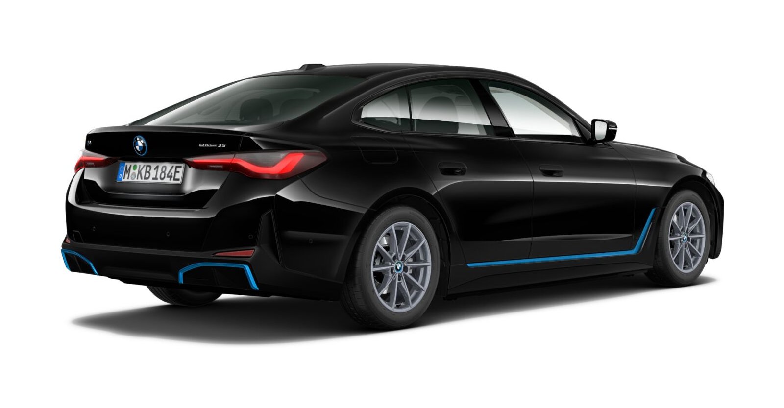 BMW BMW I in Schwarz von hinten
