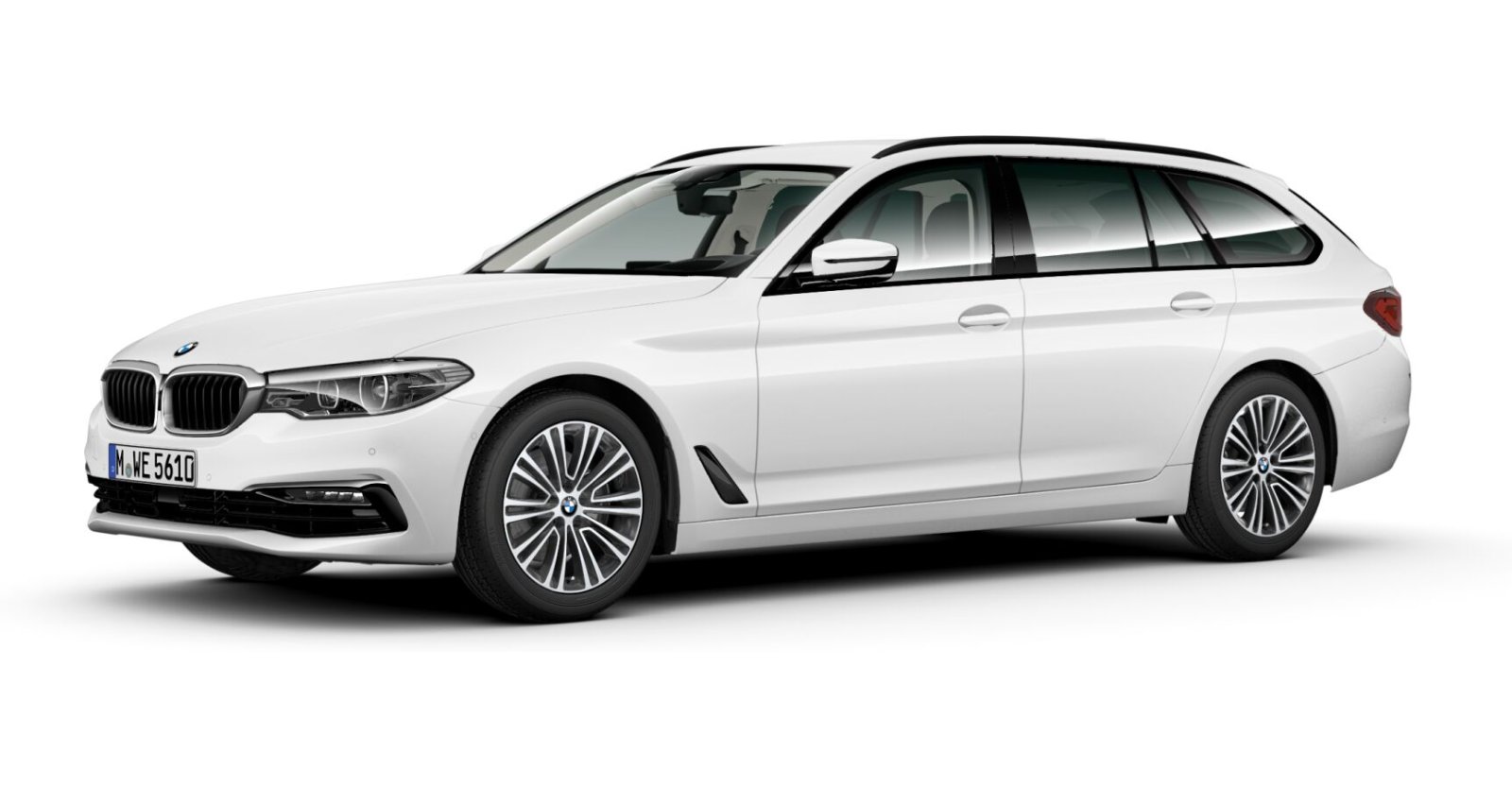 BMW BMW 5er in Weiß von vorne