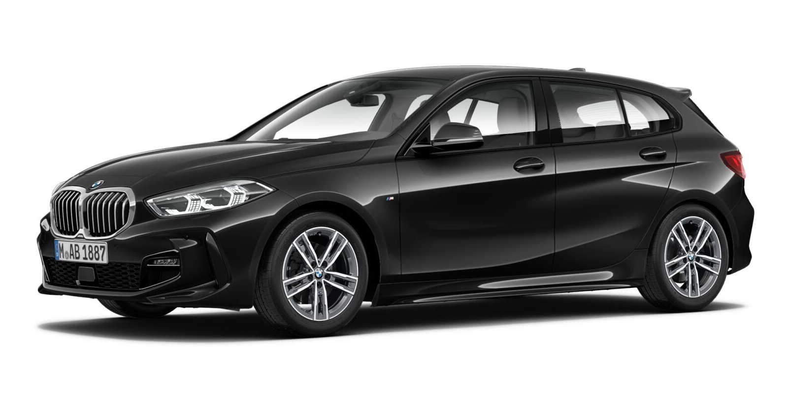 BMW BMW 1er in Schwarz von vorne BMW BMW 1er in Schwarz von vorne