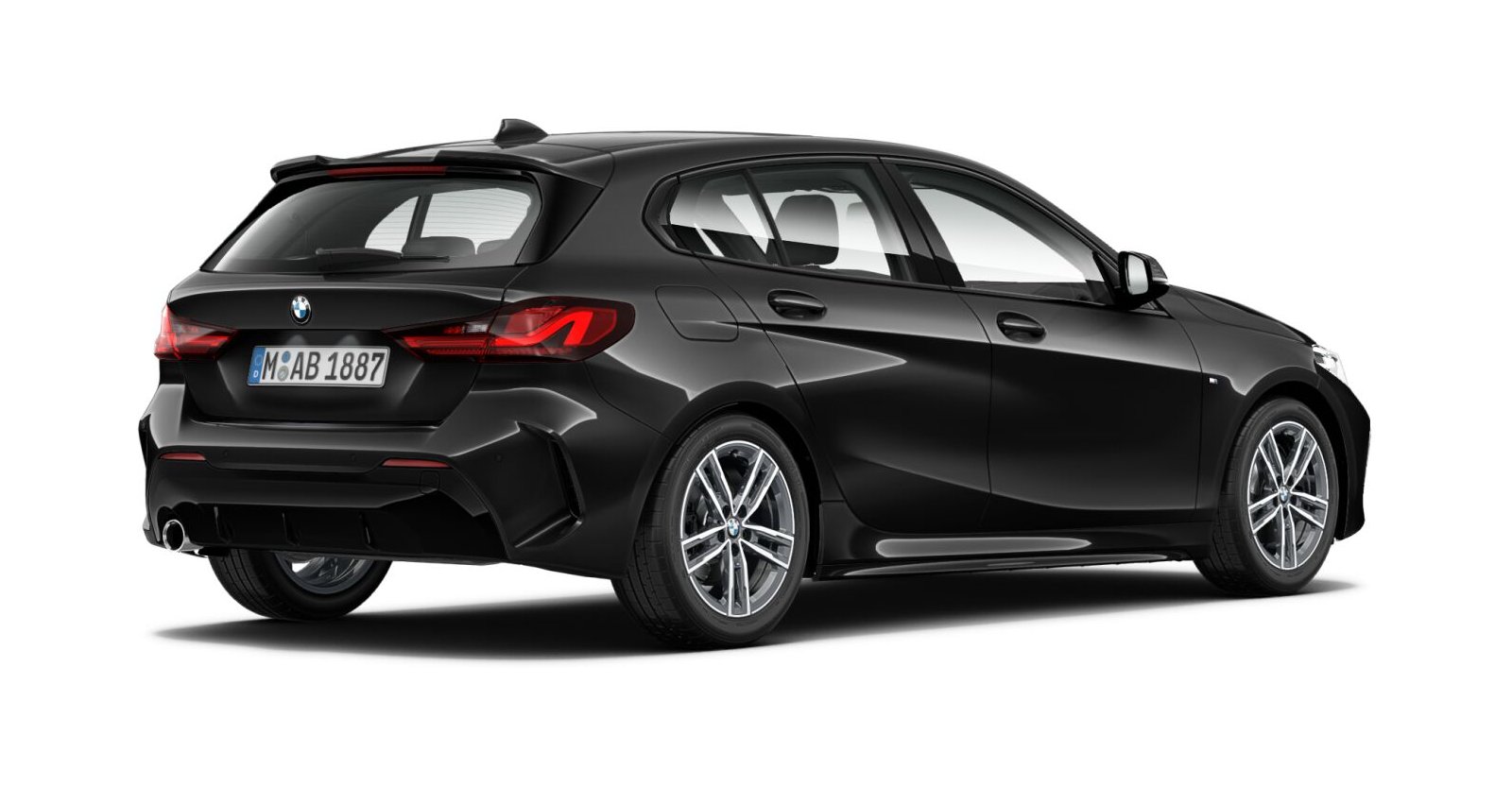 BMW BMW 1er in Schwarz von hinten BMW BMW 1er in Schwarz von hinten