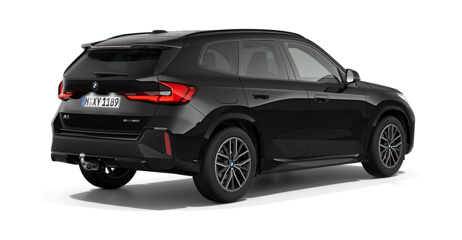 BMW BMW X in Schwarz von hinten
