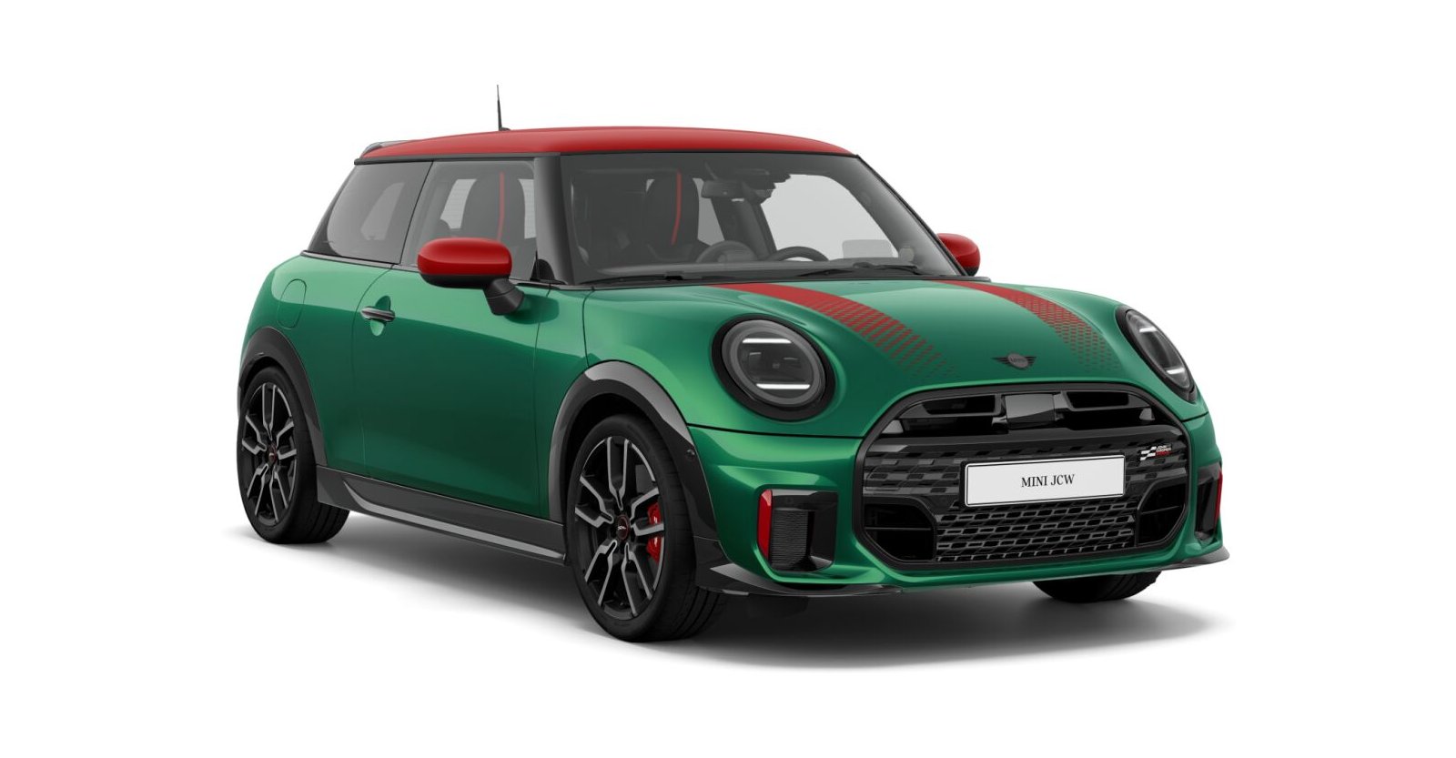 MINI John Cooper Works in Grün von vorne