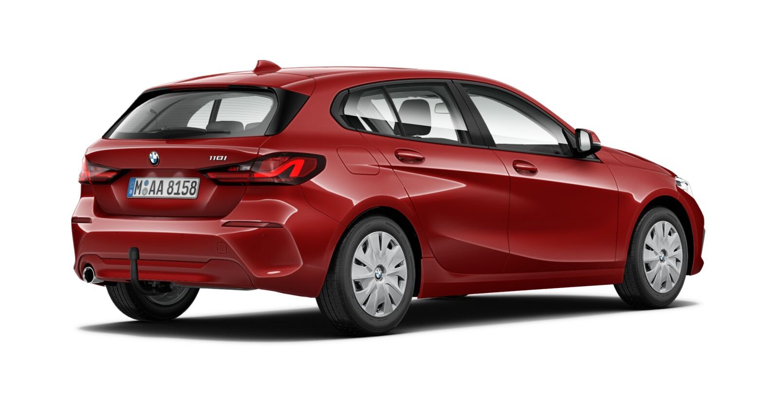 BMW BMW 1er in Rot von hinten BMW BMW 1er in Rot von hinten