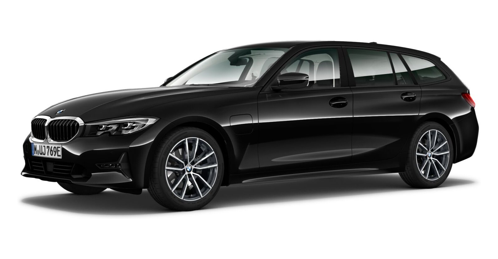 BMW BMW 3er in Schwarz von vorne BMW BMW 3er in Schwarz von vorne