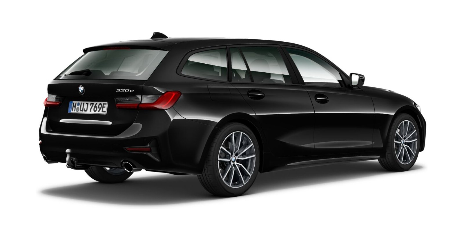 BMW BMW 3er in Schwarz von hinten BMW BMW 3er in Schwarz von hinten