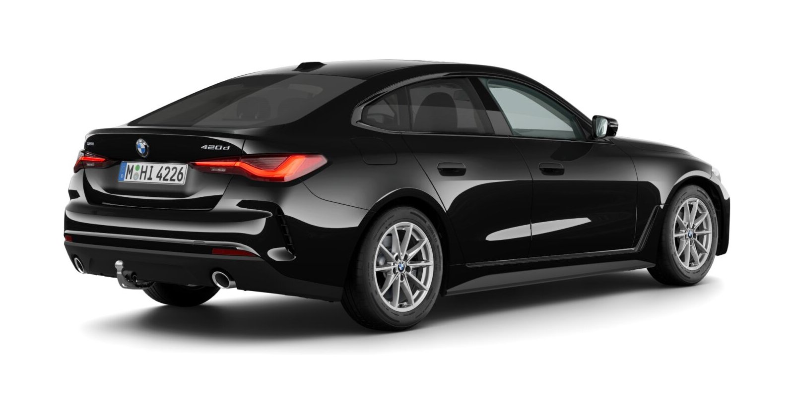 BMW BMW 4er in Schwarz von hinten