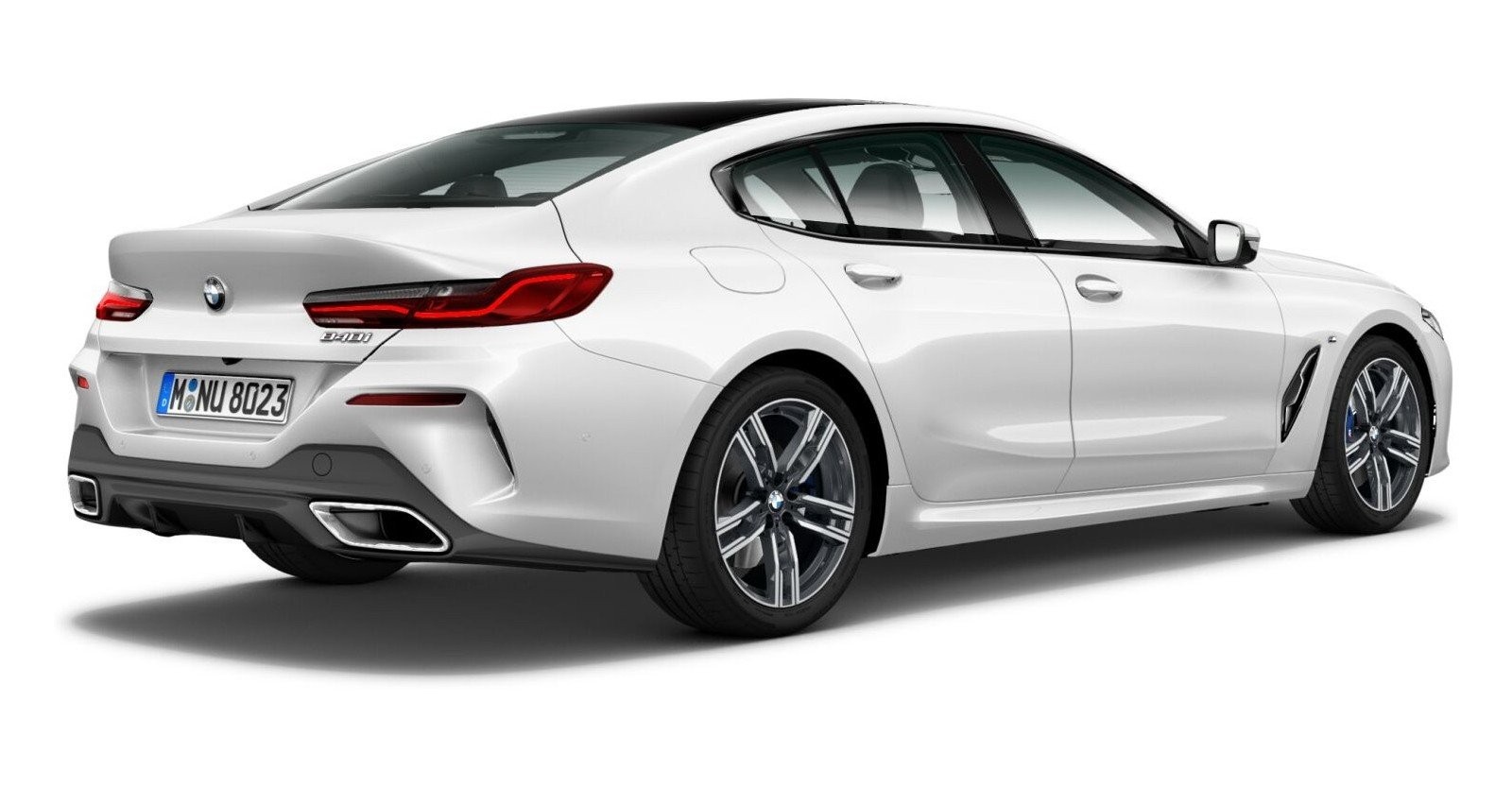 BMW BMW 8er in Weiß von hinten BMW BMW 8er in Weiß von hinten