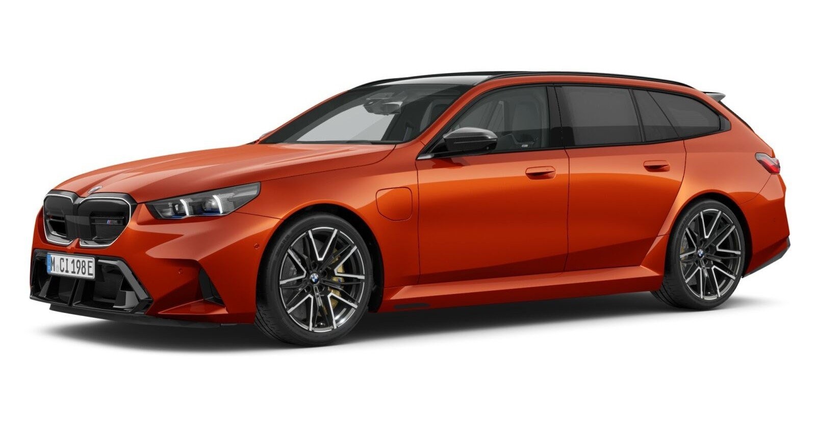 BMW BMW M in Orange von vorne BMW BMW M in Orange von vorne