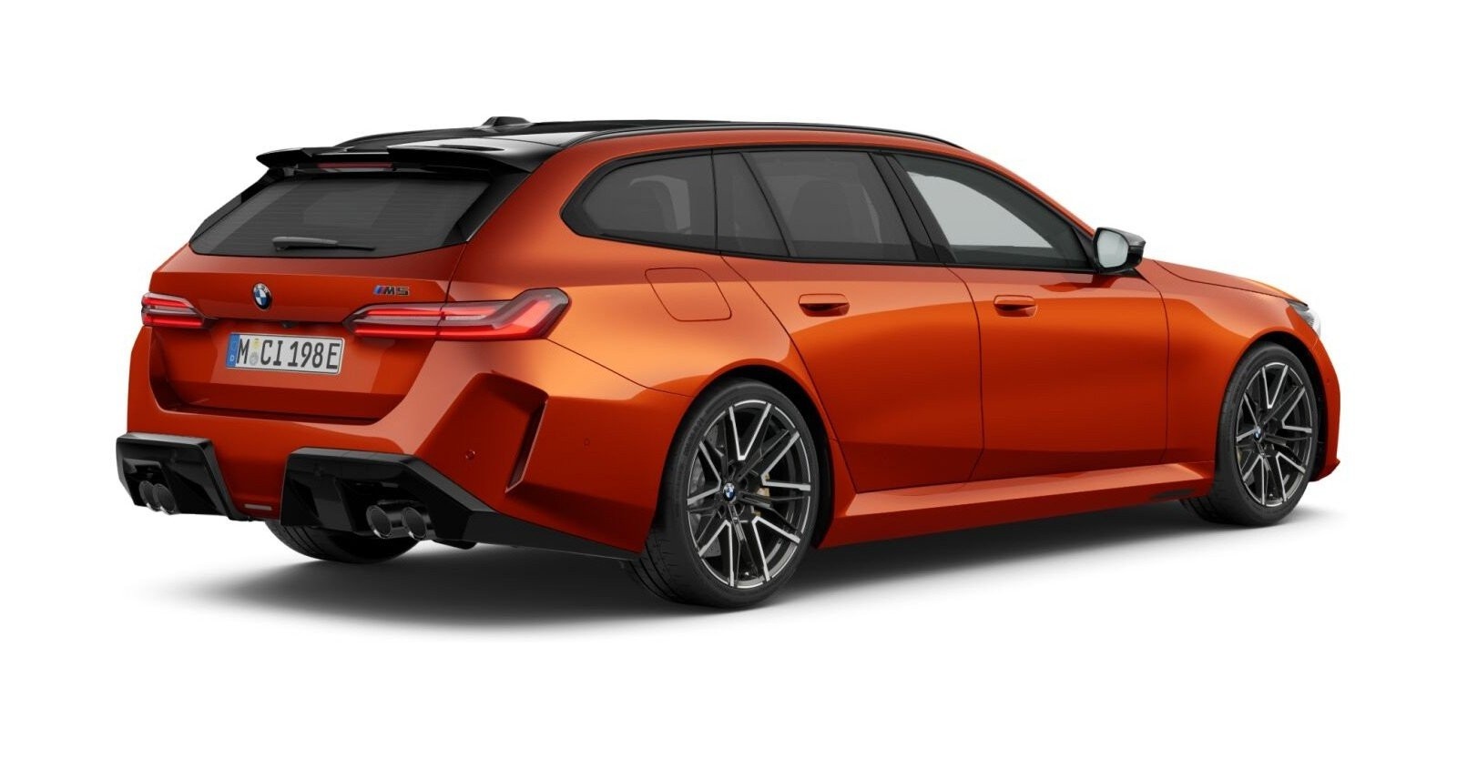 BMW BMW M in Orange von hinten BMW BMW M in Orange von hinten
