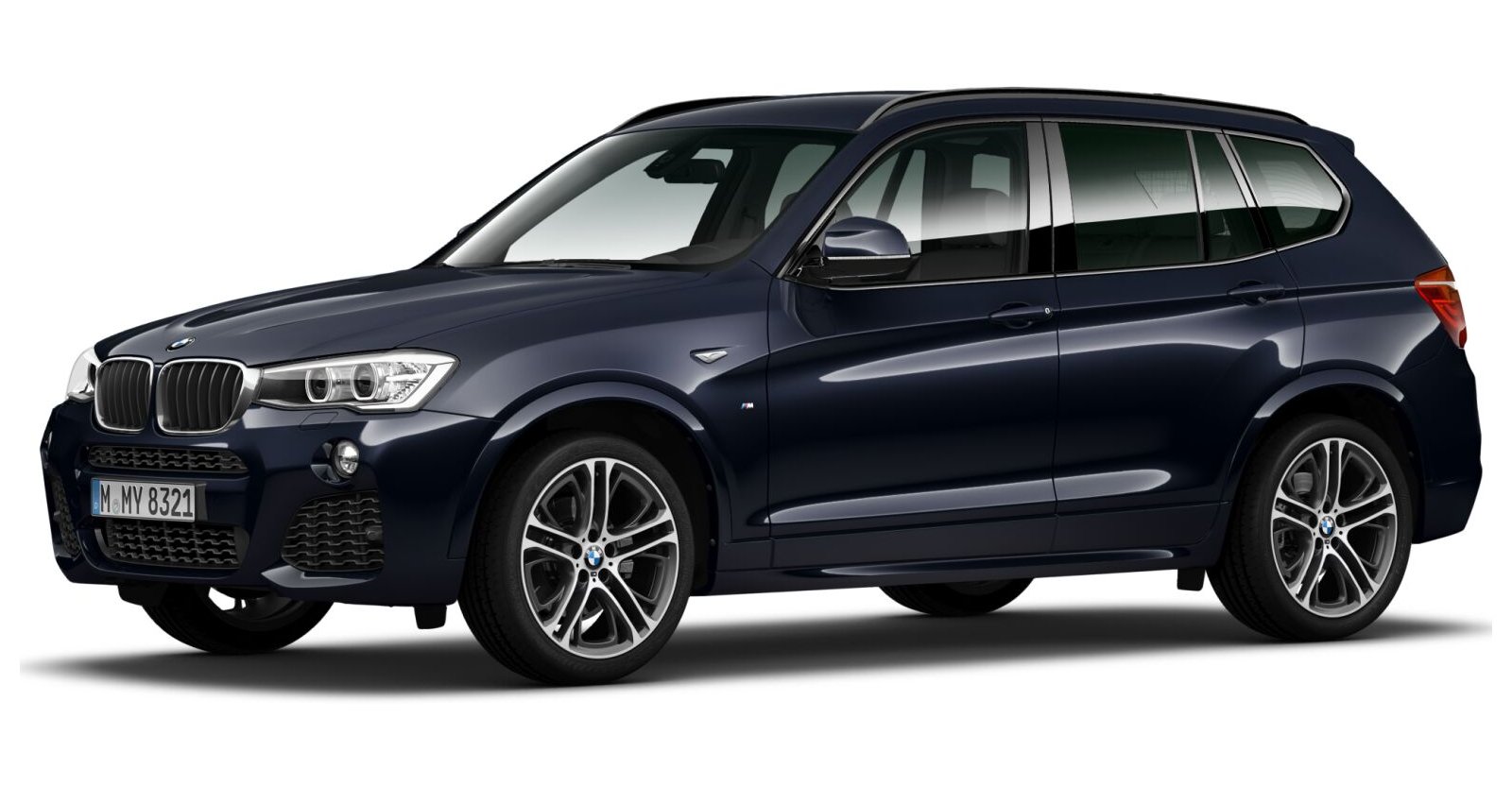 BMW X3 xDrive20d in Schwarz von vorne