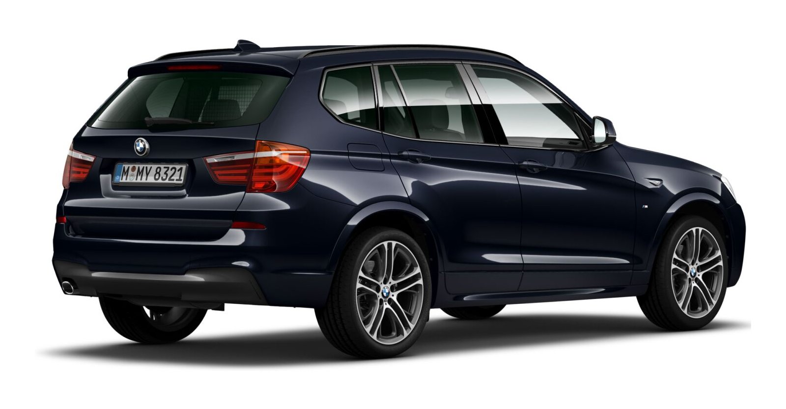 BMW BMW X in Schwarz von hinten