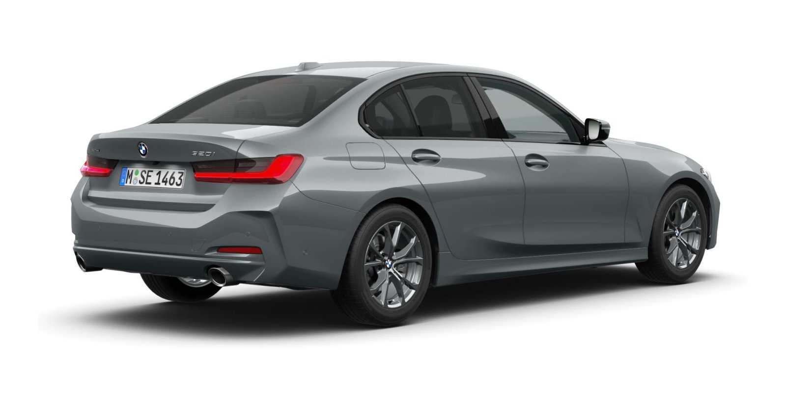 BMW BMW 3er in Grau von hinten