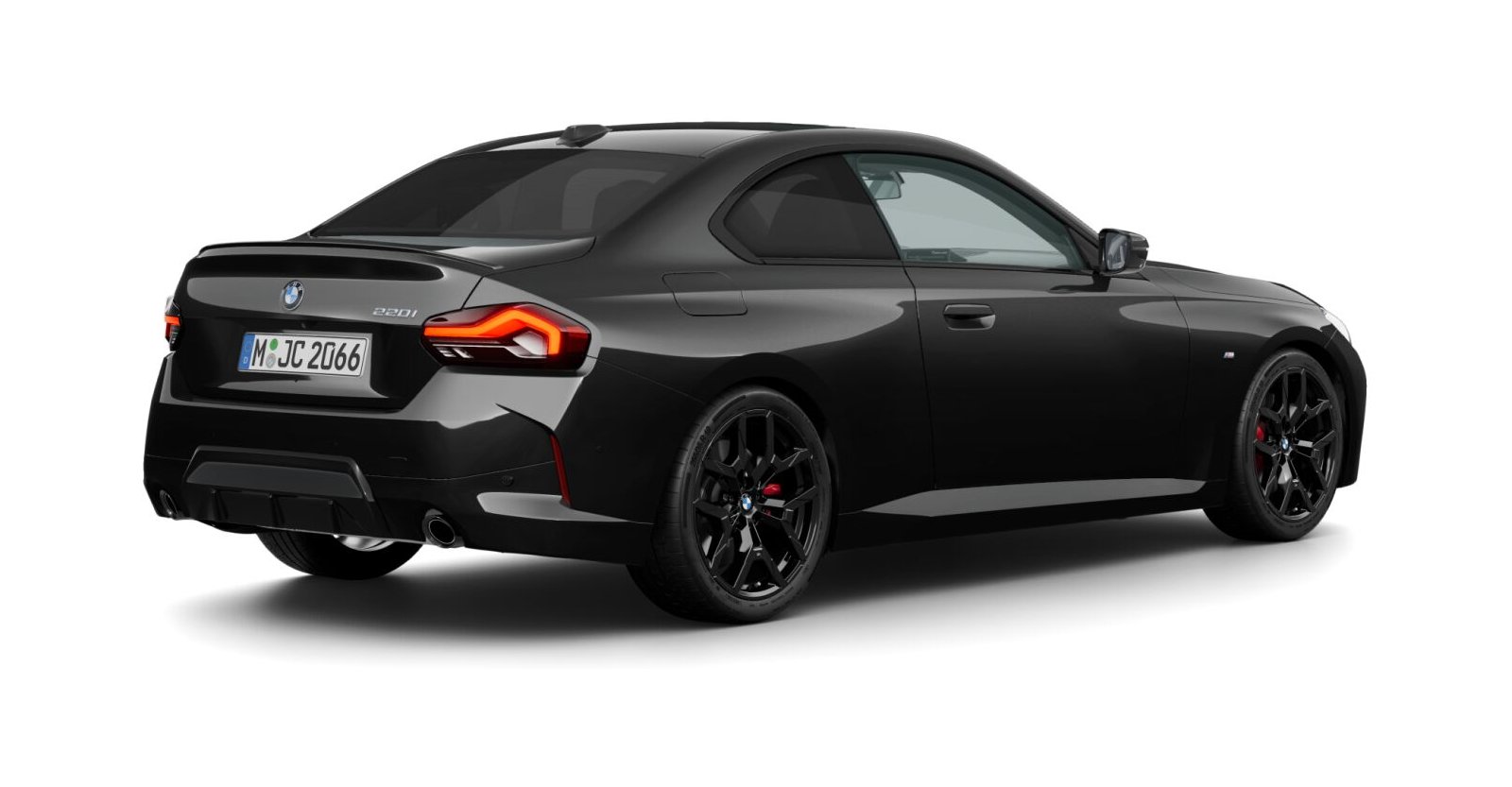 BMW BMW 2er in Schwarz von hinten