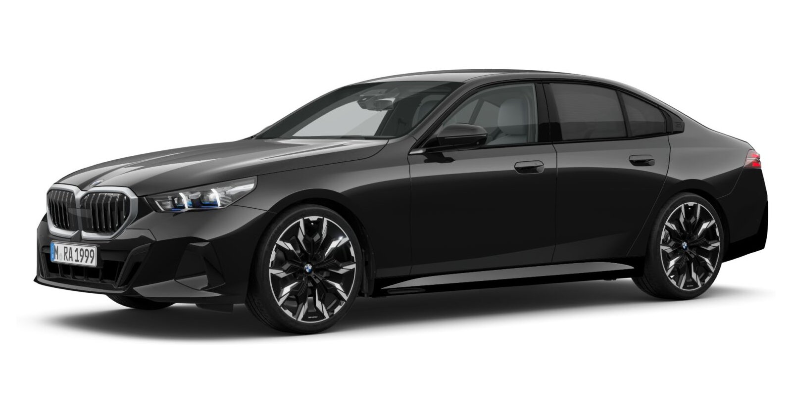 BMW 520d xDrive Limousine in Schwarz von vorne BMW 520d xDrive Limousine in Schwarz von vorne